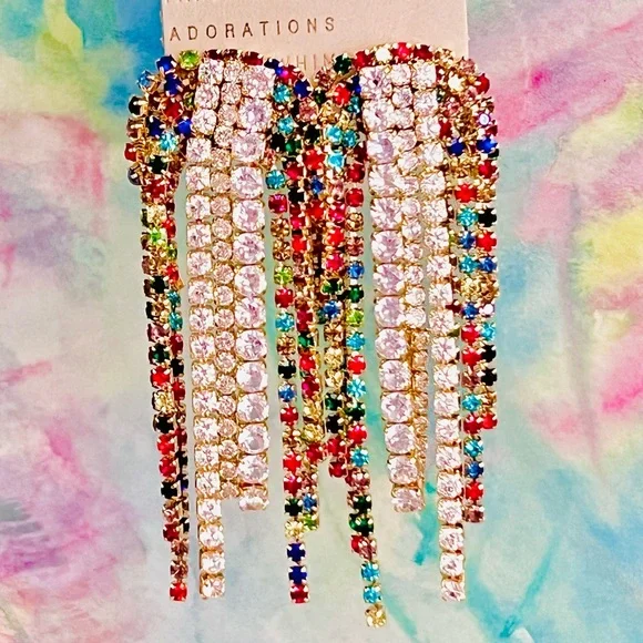 🌺🎉HP🎉🌺 NWT Anthropologie Beaded Crystal Chandeliers - Picture 6 of 16